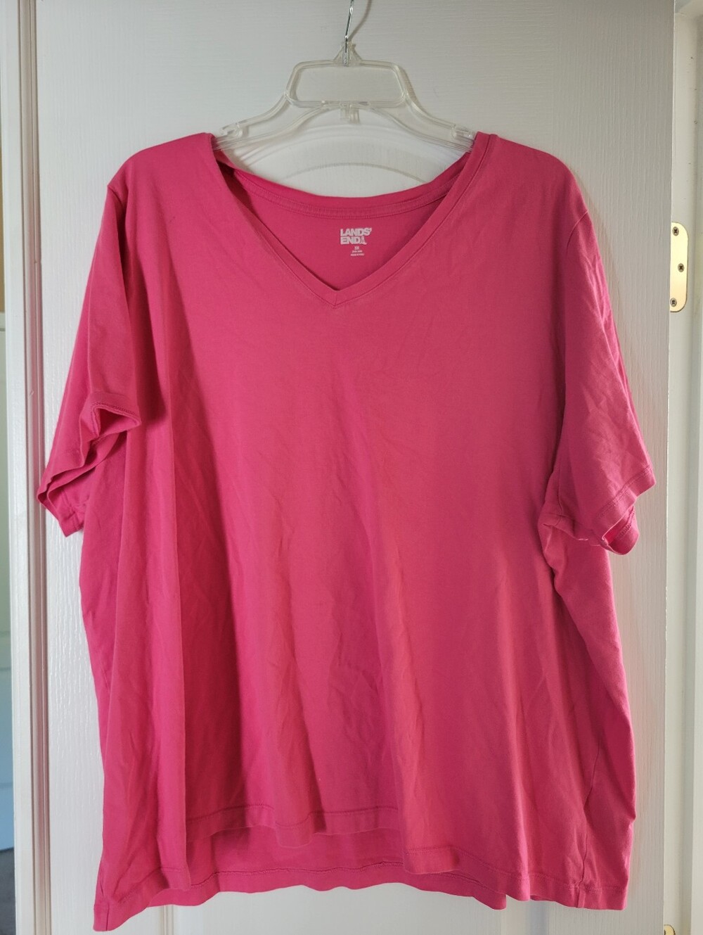 Lot of 5 Lands End Womens PlusSize 3X V-Neck T-Shirts Short Sleeve Supima Cotton